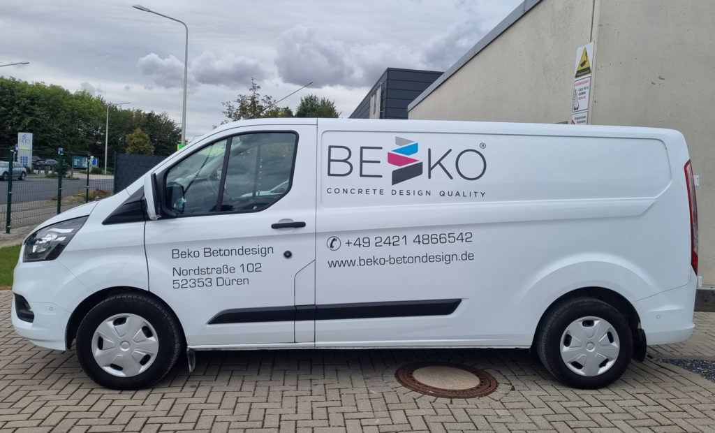 Fahrzeugbeklebung, Fahrzeugbeschriftung Beko